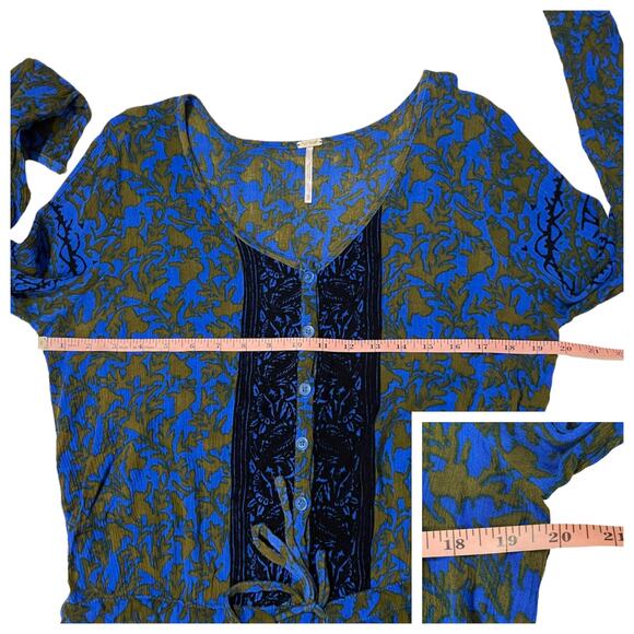 Free People Resort Romper - Electric Blue Floral - XS - Picture 2 of 12